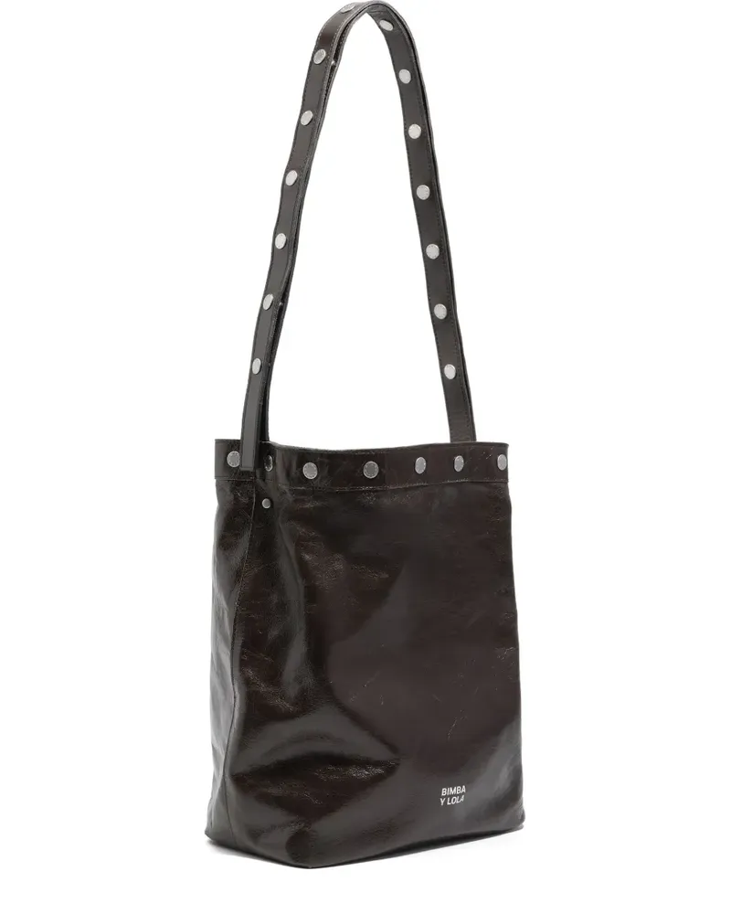 BIMBA Y LOLA Schultertasche mit Nieten - Braun Braun