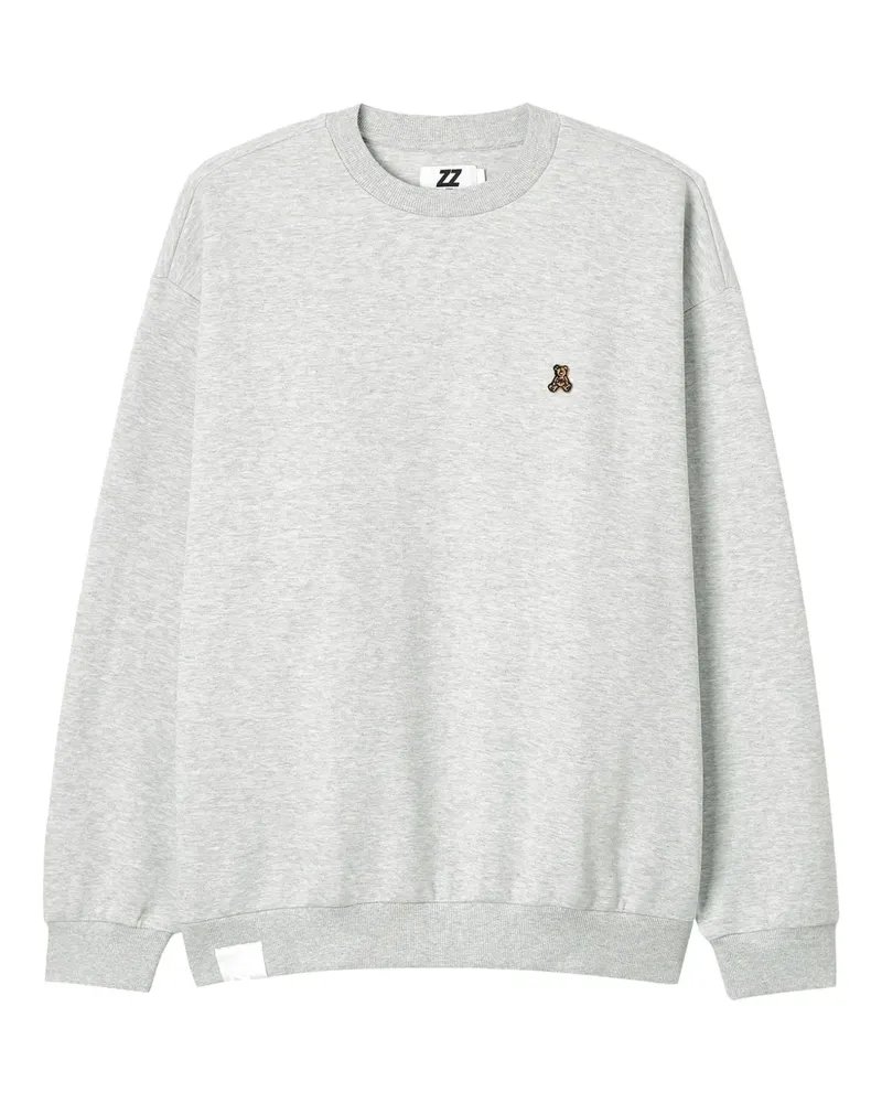 Izzue teddy bear-embroidered crew-neck sweatshirt - Grau Grau