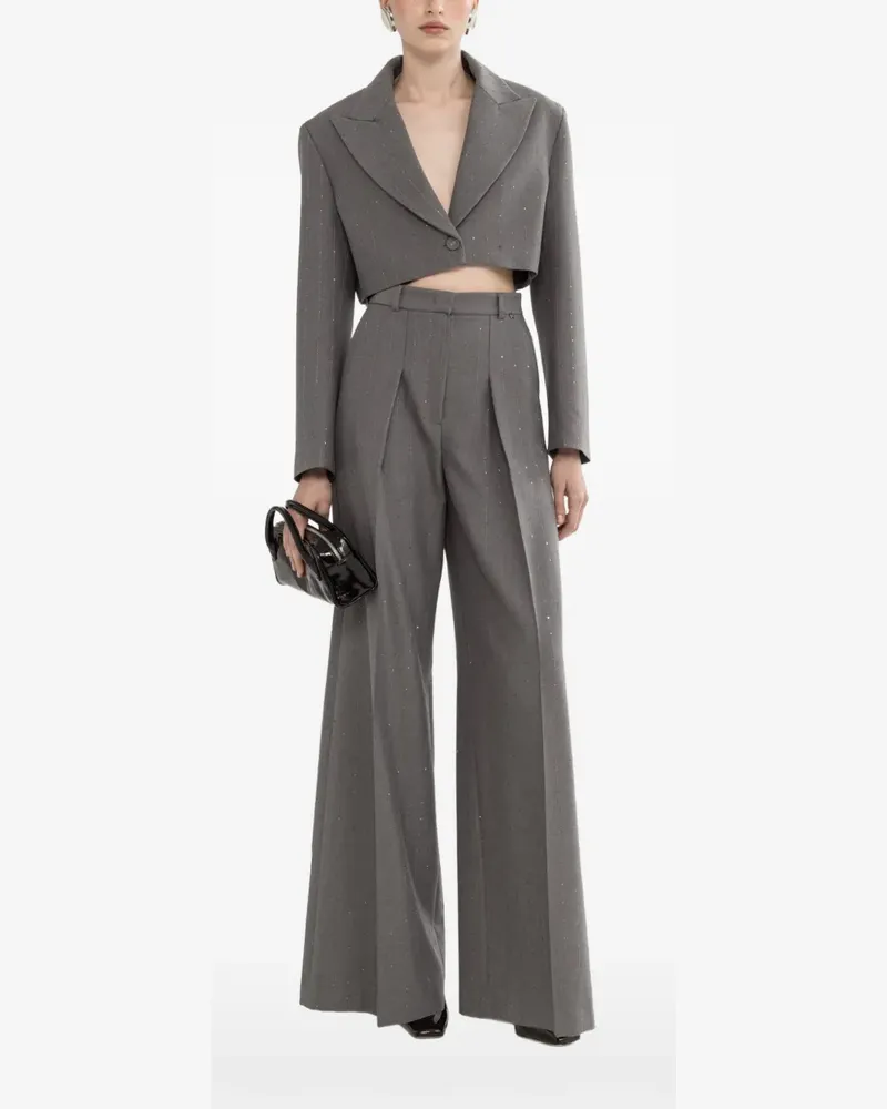NISSA Cropped-Blazer mit Pailletten - Grau Grau