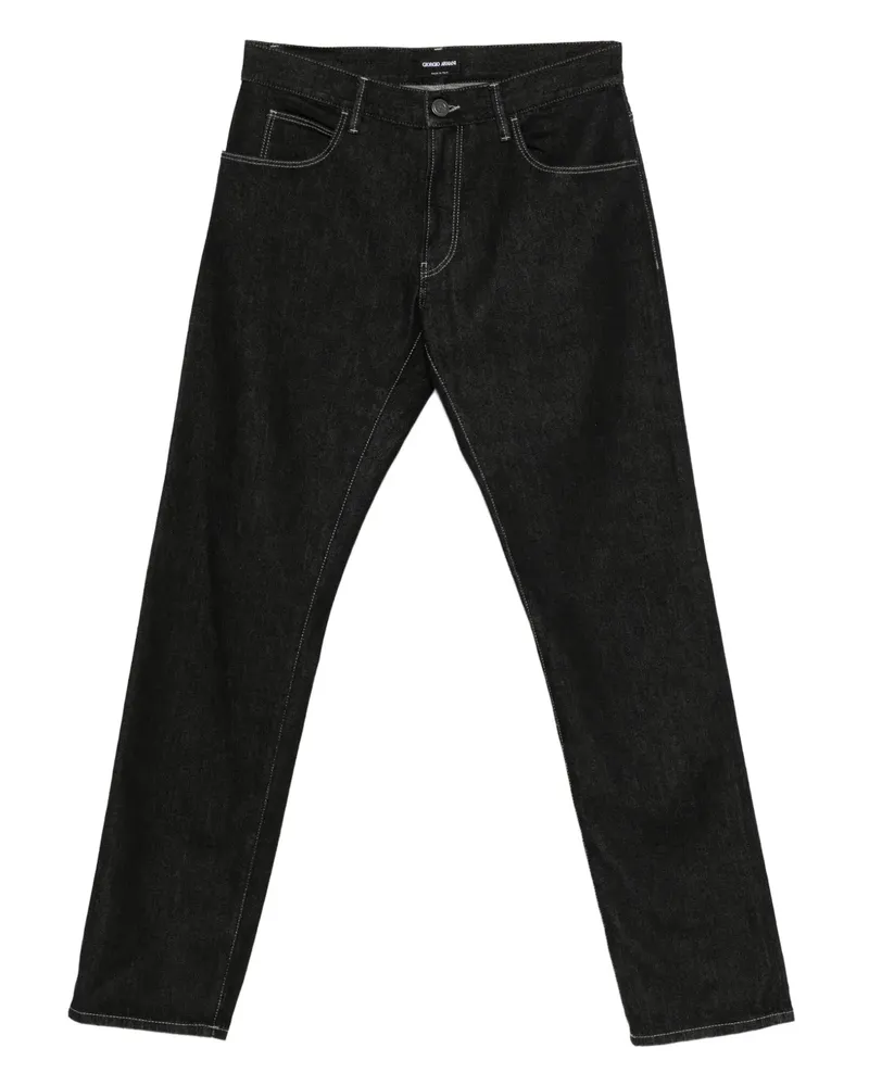 Giorgio Armani Jeans mit Kontrastnähten - Schwarz Schwarz