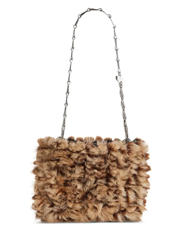 Paco Rabanne Schultertasche mit Kettenriemen - Braun Braun