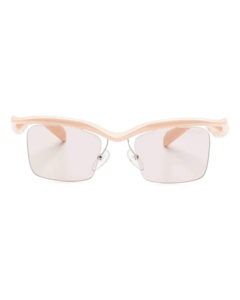 Prada Morph Sonnenbrille mit eckigem Gestell - Nude Nude