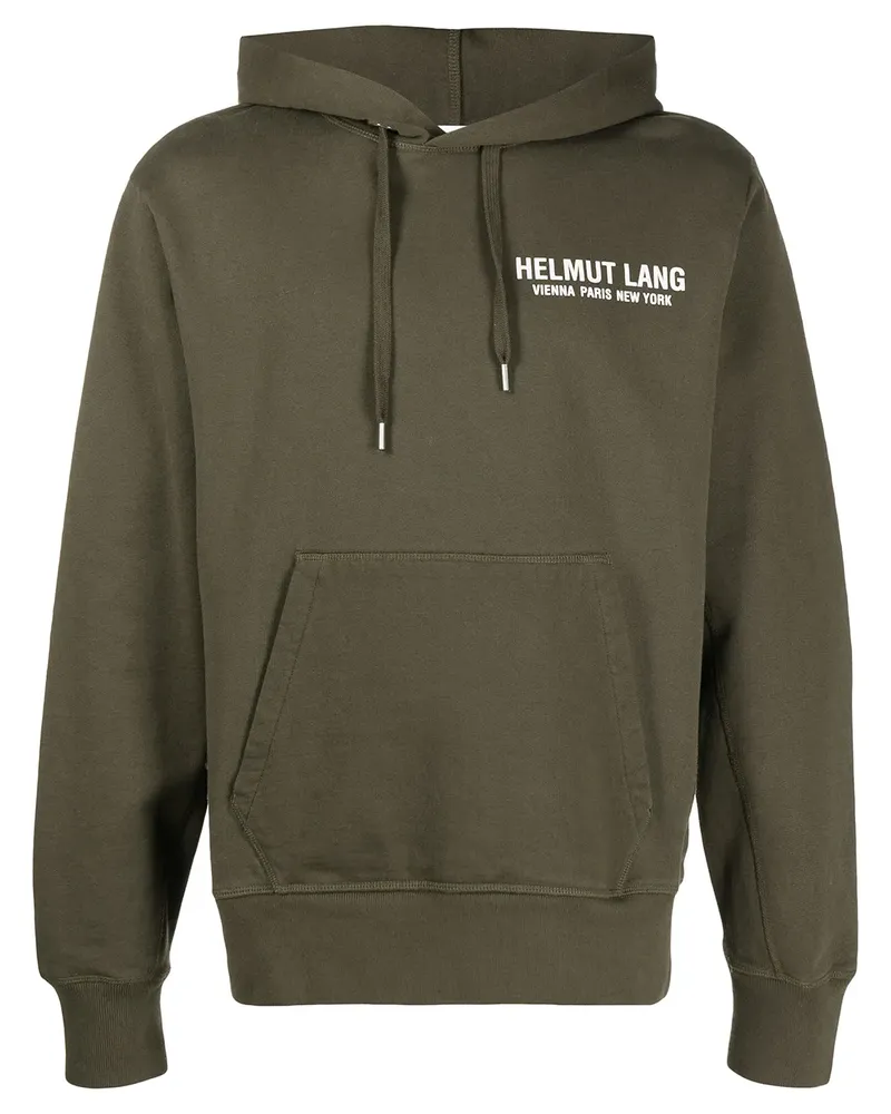 Helmut Lang Hoodie mit Logo - Grün Grün