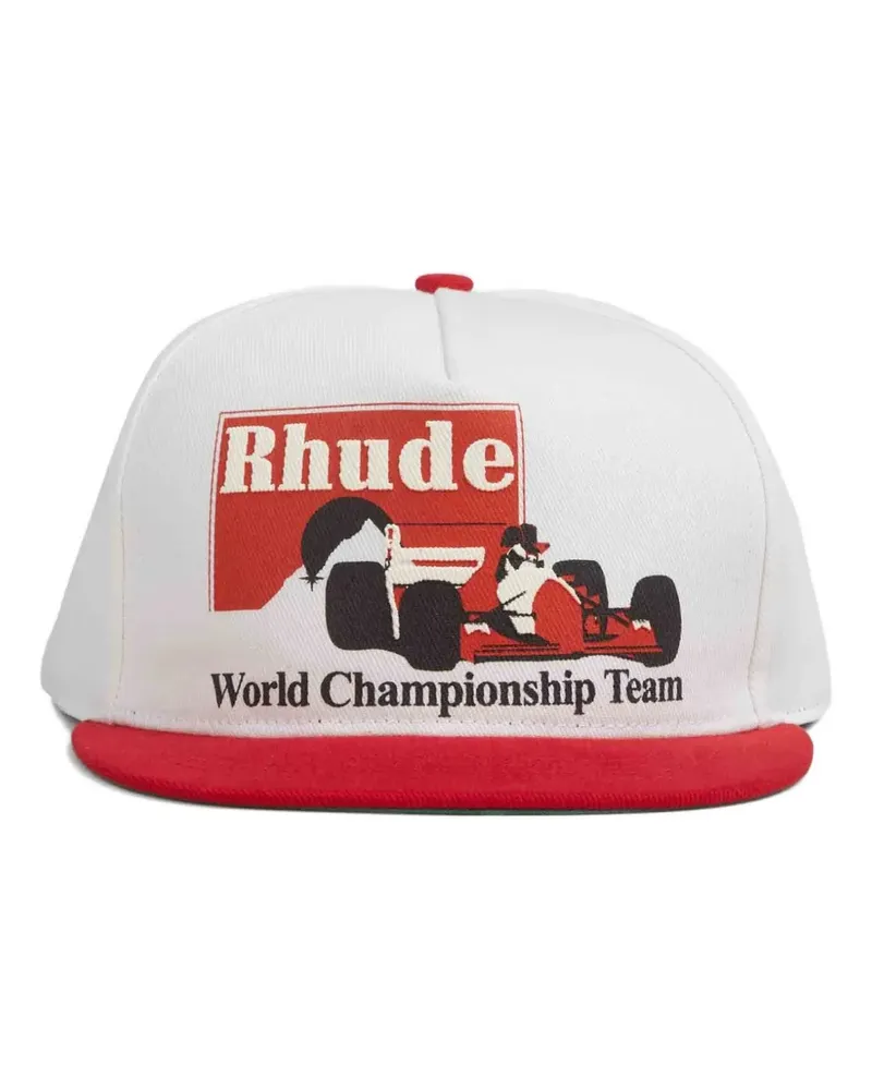RHUDE Baseballkappe mit Logo - Weiß Weiß