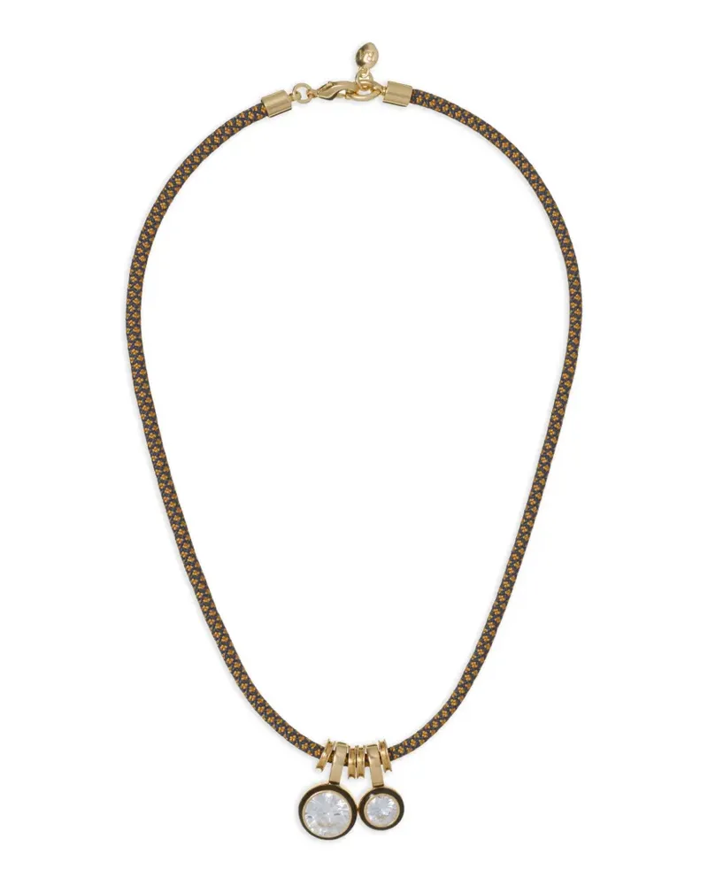 Roxanne Assoulin Cubic Double Drop cord necklace - Schwarz Schwarz