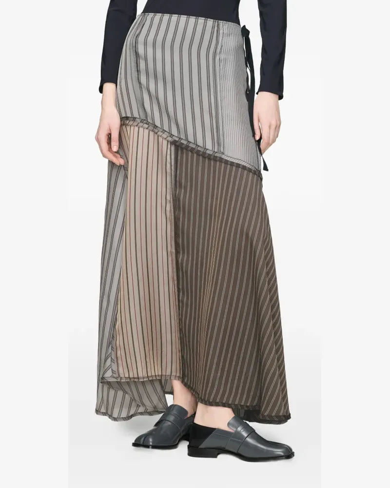 Maison Margiela patchwork maxi skirt - Grau Grau