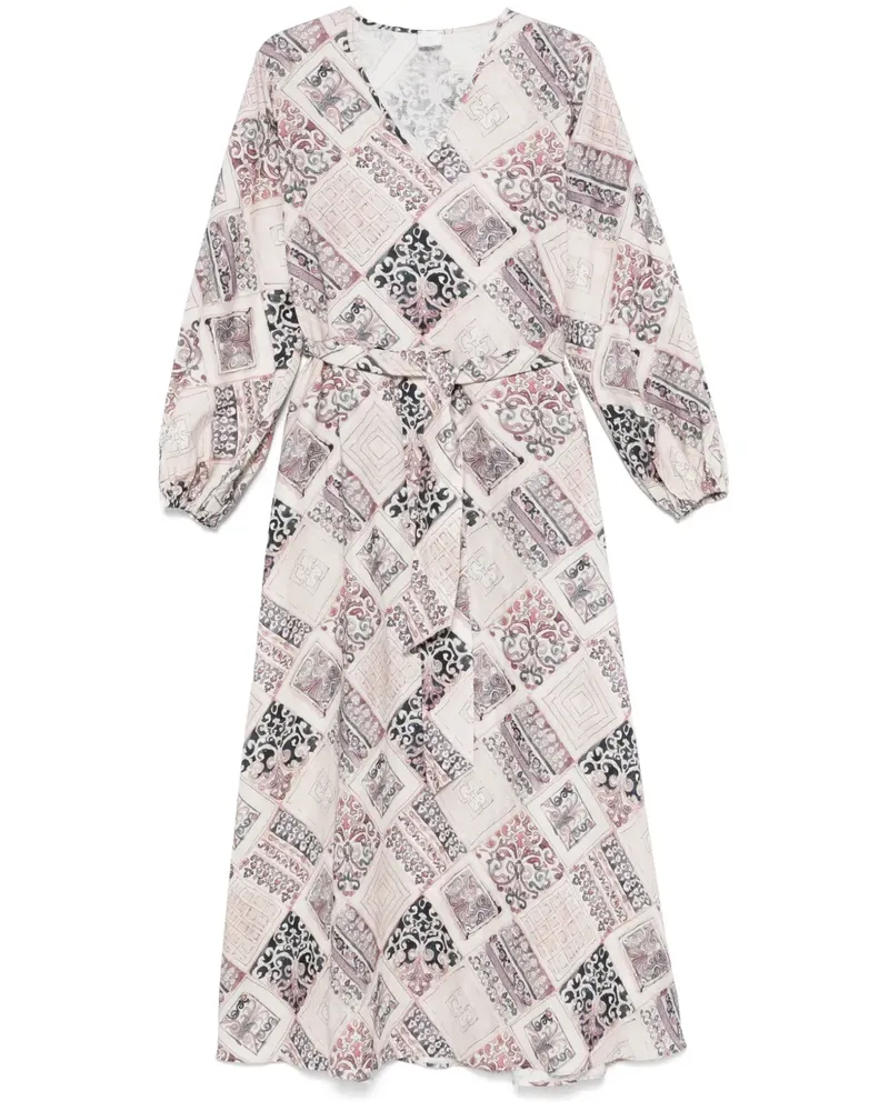 Eleventy Kleid aus Leinen - Nude Nude