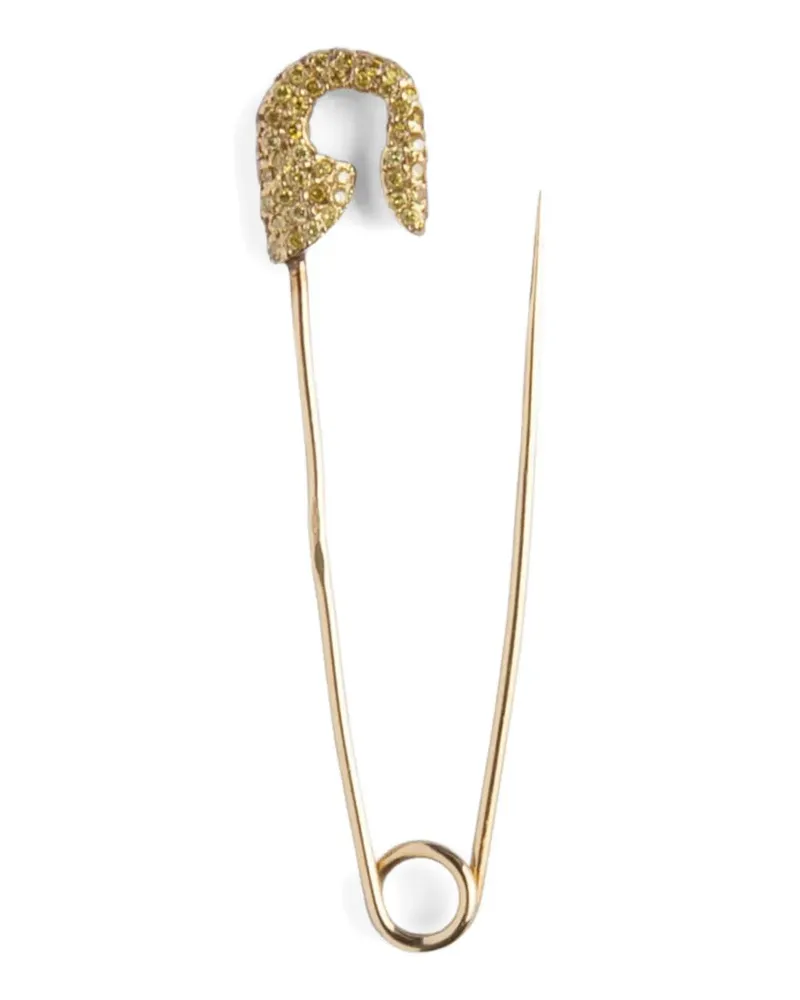 Ileana Makri 18kt Gelbgold-Sicherheitsnadel mit Diamanten Gold