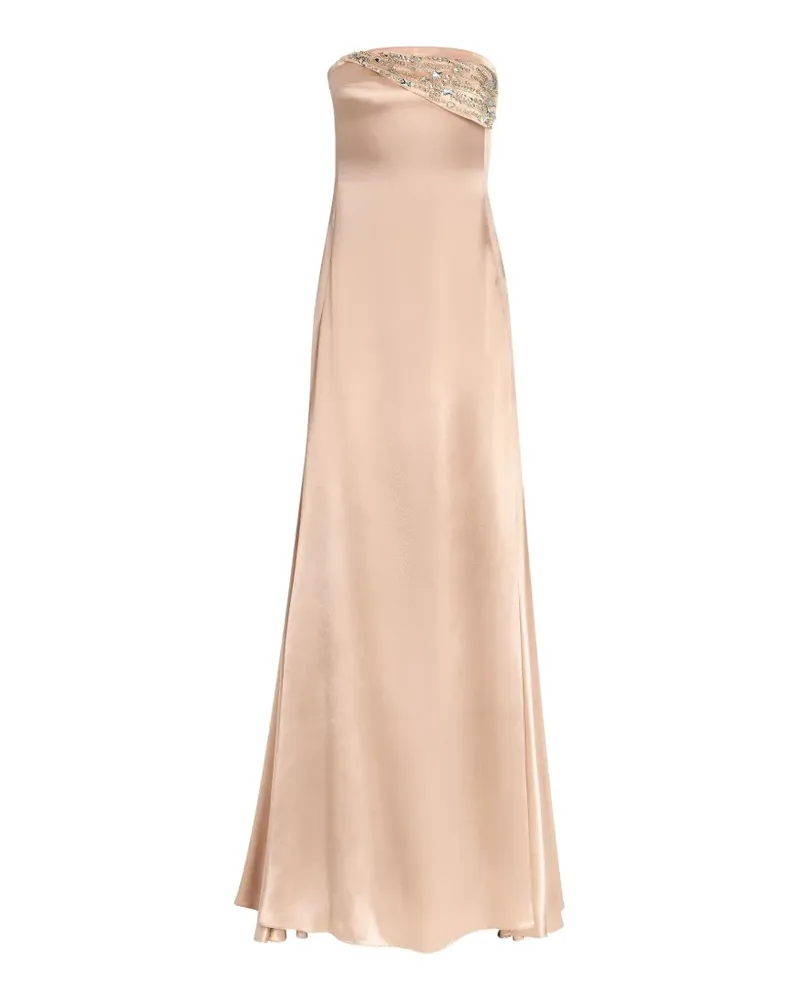Genny embellished strapless maxi dress - Nude Nude