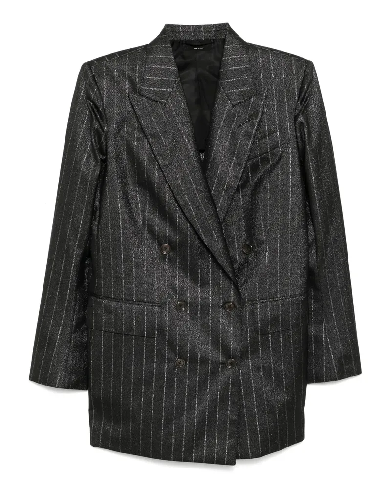 Tom Ford Gestreiftes Sakko - Schwarz Schwarz