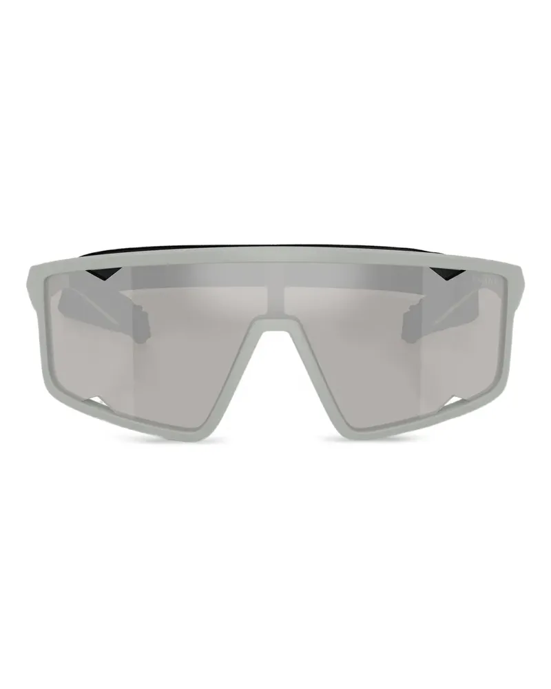 Prada Sonnenbrille mit Shield-Gestell - Grau Grau