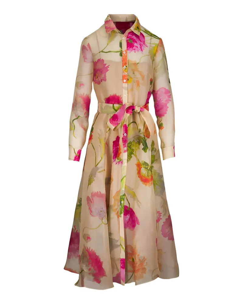 Carolina Herrera New York Kleid mit Bindegürtel - Nude Nude