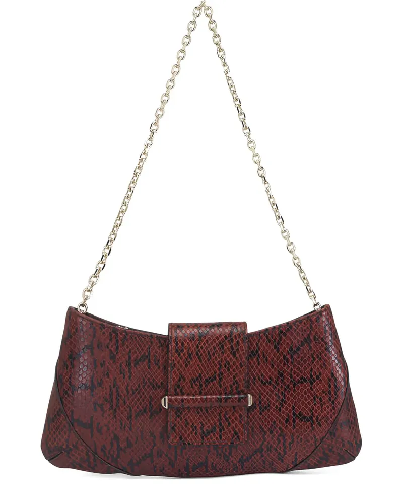 Jimmy Choo Schultertasche mit Schlangen-Effekt - Braun Braun