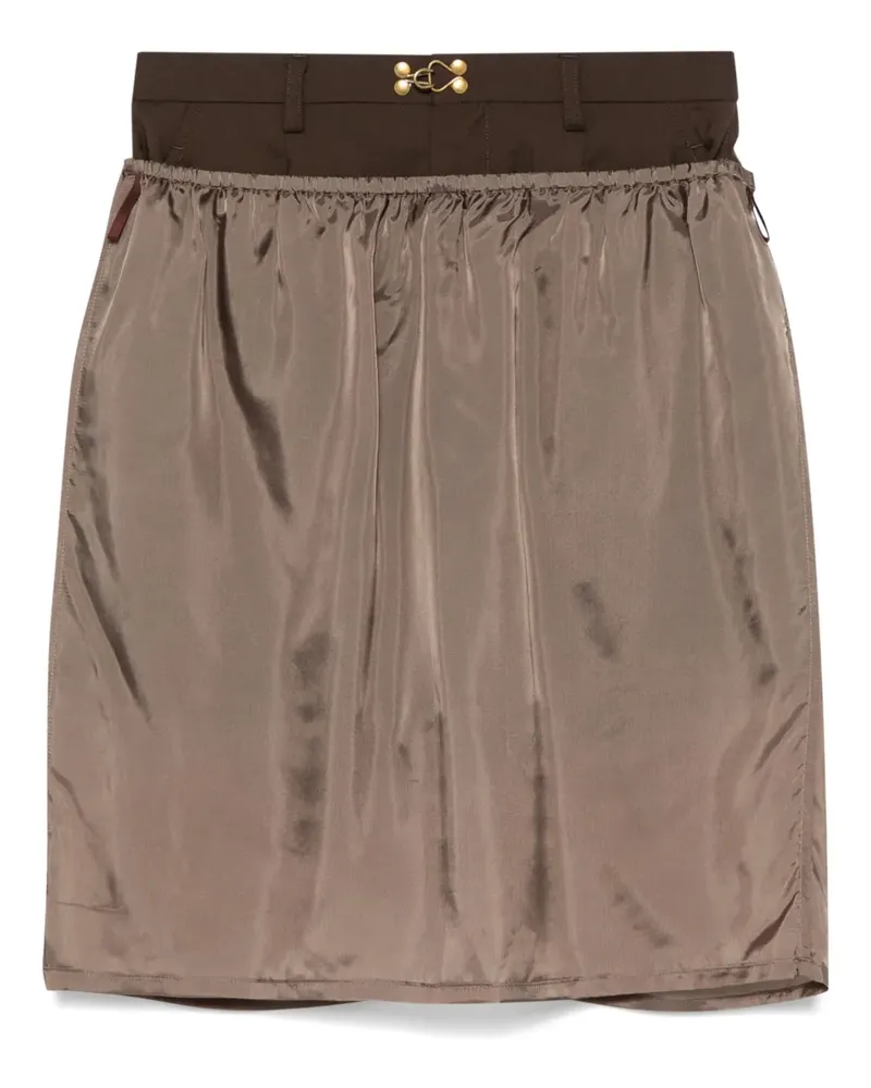 kolor Shorts im Layering-Look - Braun Braun