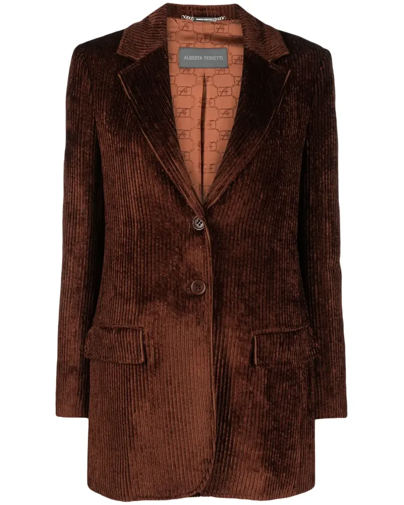 Alberta Ferretti Blazer aus Cord - Braun Braun