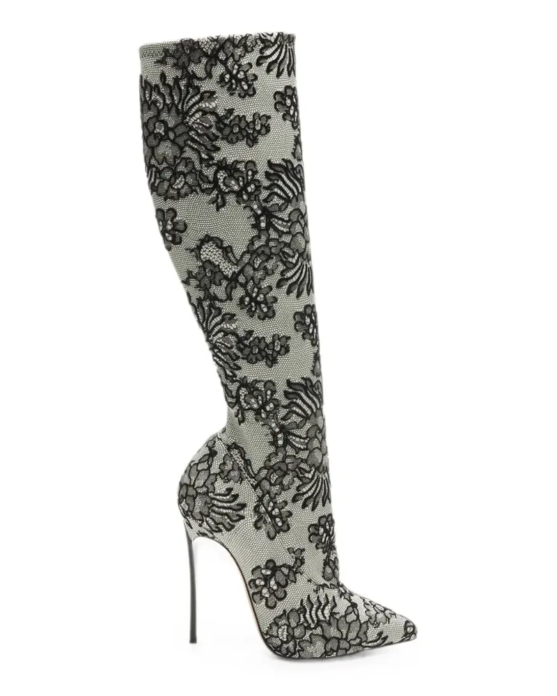 Casadei Blade Pandora lace-effect boots - Grau Grau