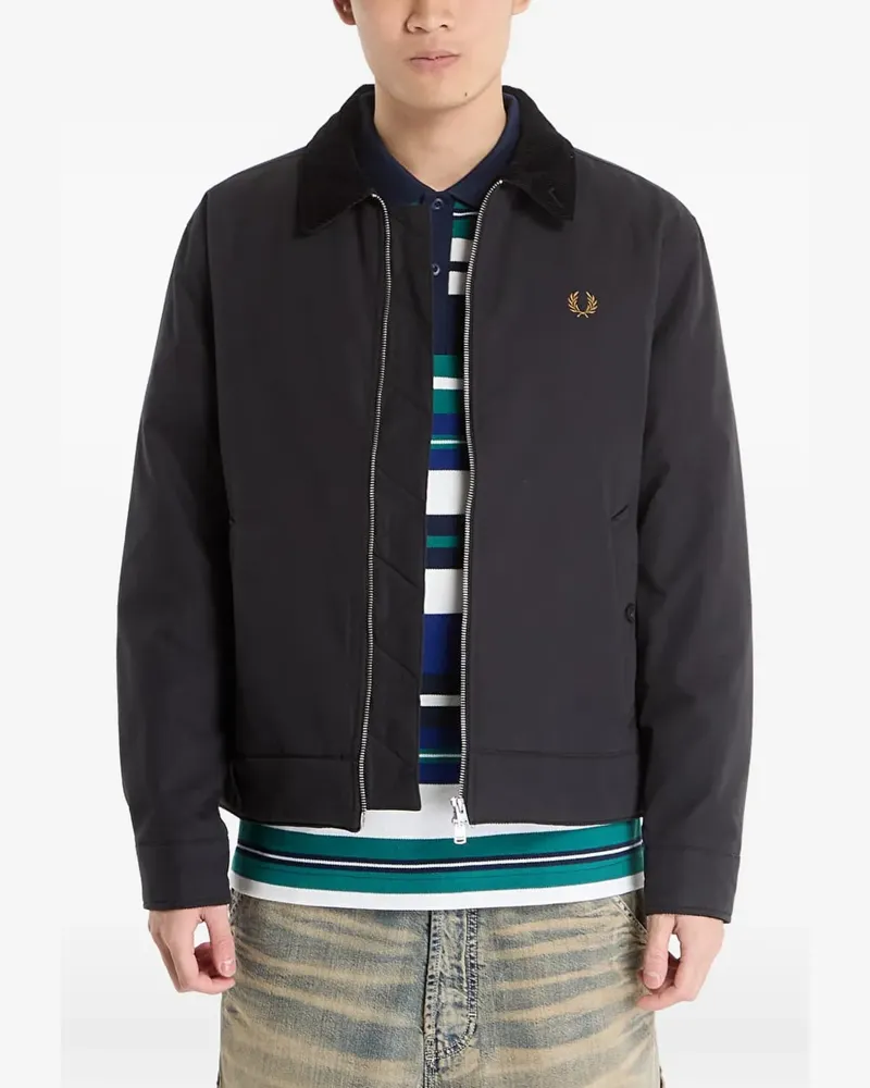 Fred Perry Caban corduroy-collar bomber jacket - Schwarz Schwarz