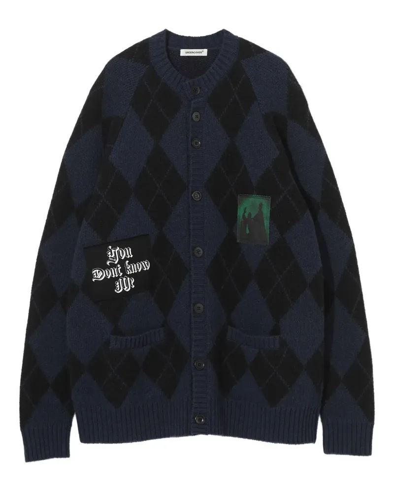 Undercover Cardigan mit Rautenmuster - Blau Blau