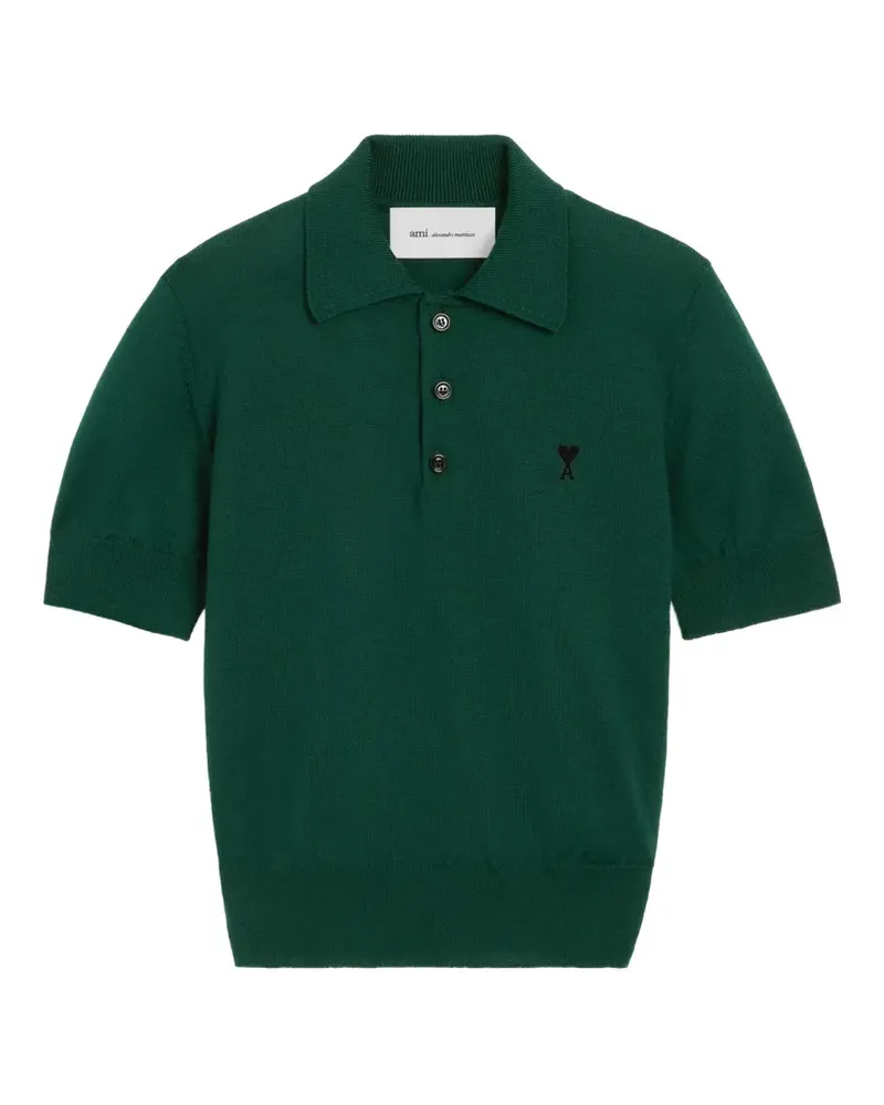 AMI Paris Poloshirt aus Wolle - Grün Grün