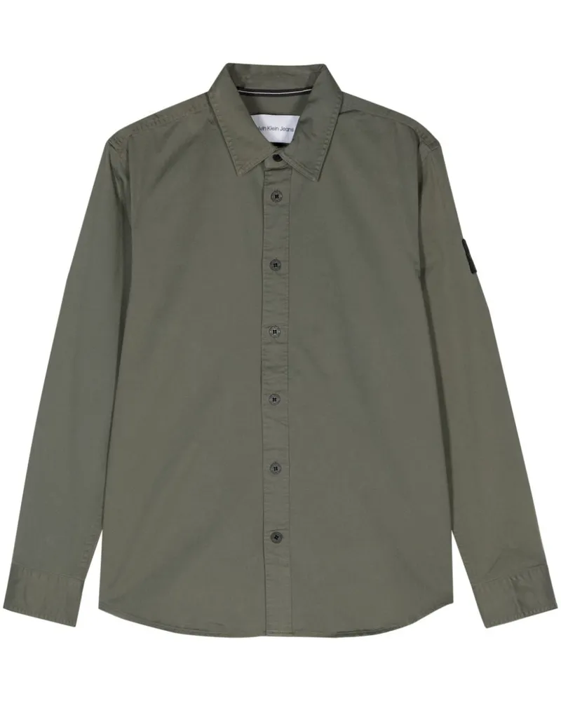 Calvin Klein Hemd mit Logo-Patch - Grün Grün