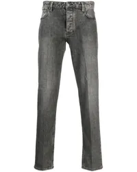 Emporio Armani Halbhohe Straight-Leg-Jeans Schwarz