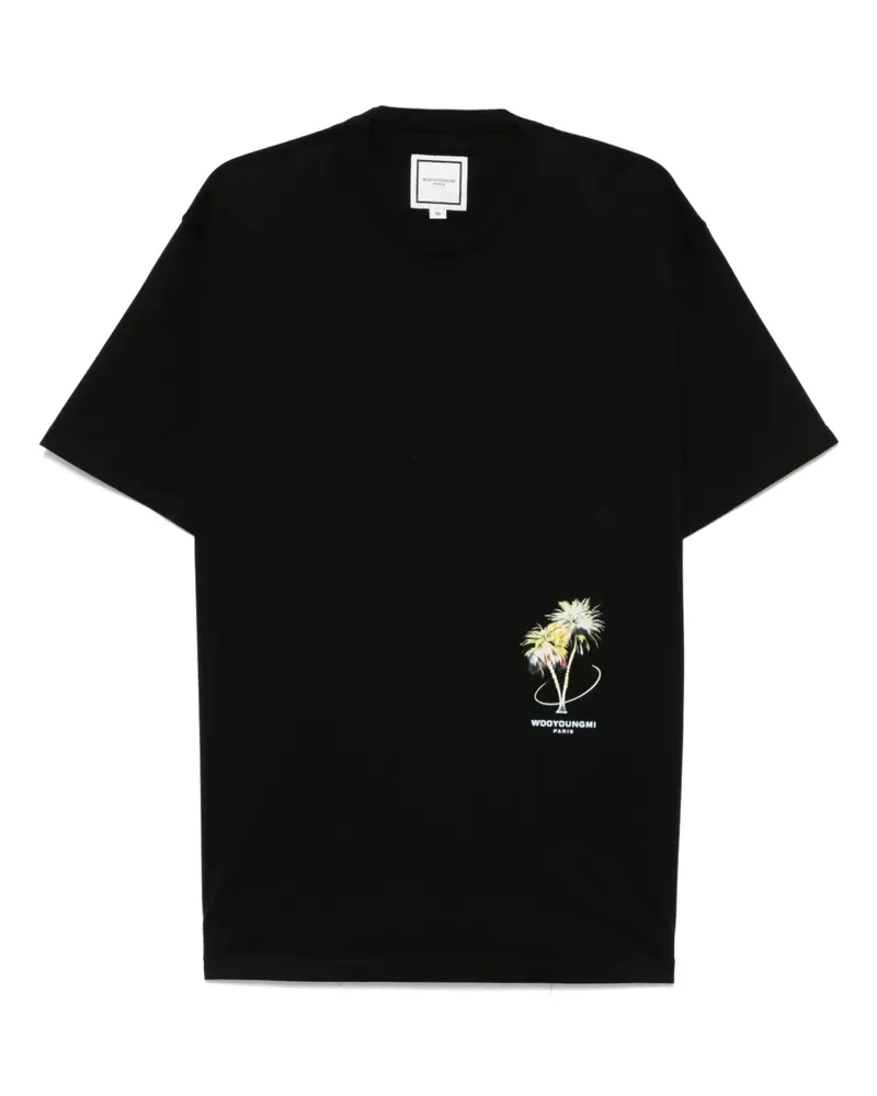 Wooyoungmi Palm Tree T-Shirt - Schwarz Schwarz