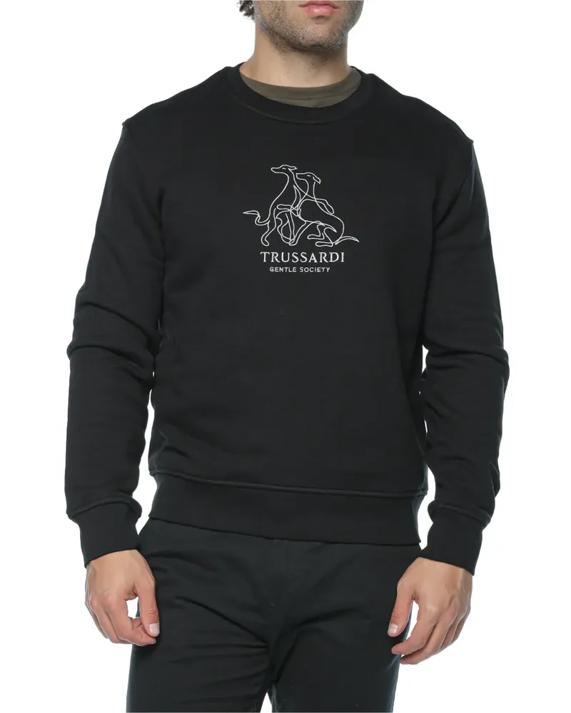 Trussardi Girocollo Gentle Society embroidered sweater - Schwarz Schwarz