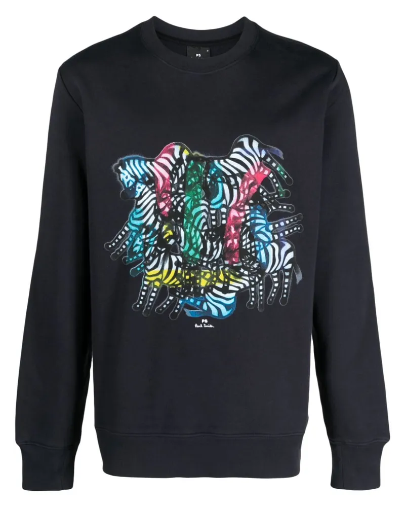 Paul Smith Sweatshirt mit Kaleidoskop-Print Blau