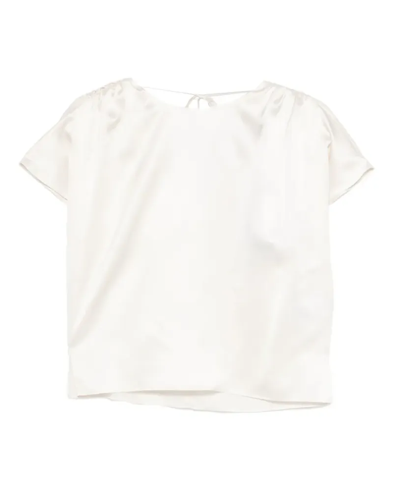 Luisa Cerano Bluse mit Schleife - Nude Nude