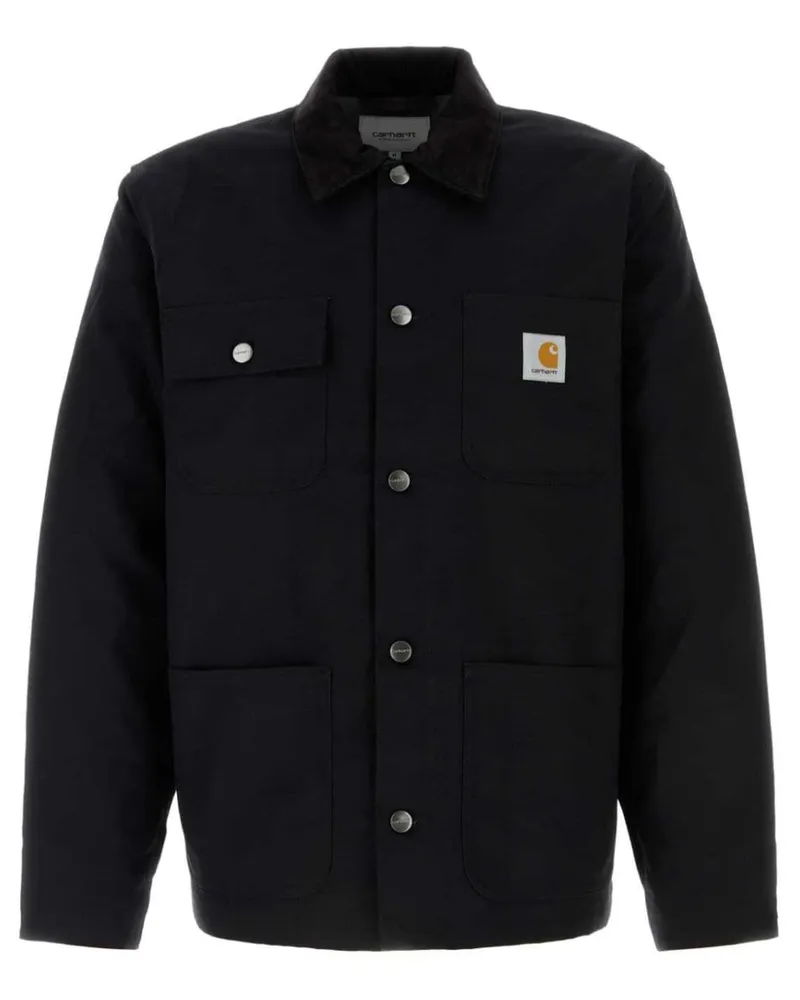 Carhartt WIP Michigan Hemdjacke mit Druckknöpfen - Schwarz Schwarz