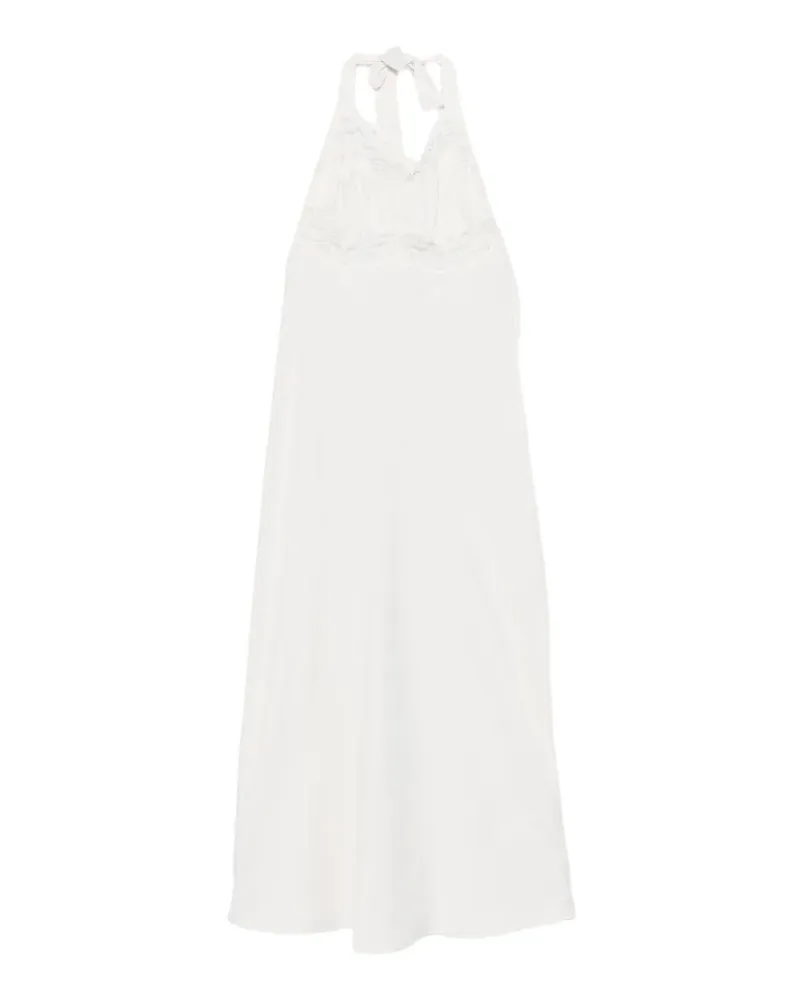 Frankies Bikinis Darcy lace-trim midi dress - Weiß Weiß