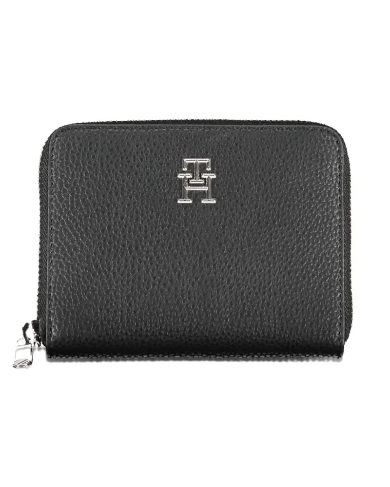 Tommy Hilfiger logo-plaque faux-leather wallet - Schwarz Schwarz