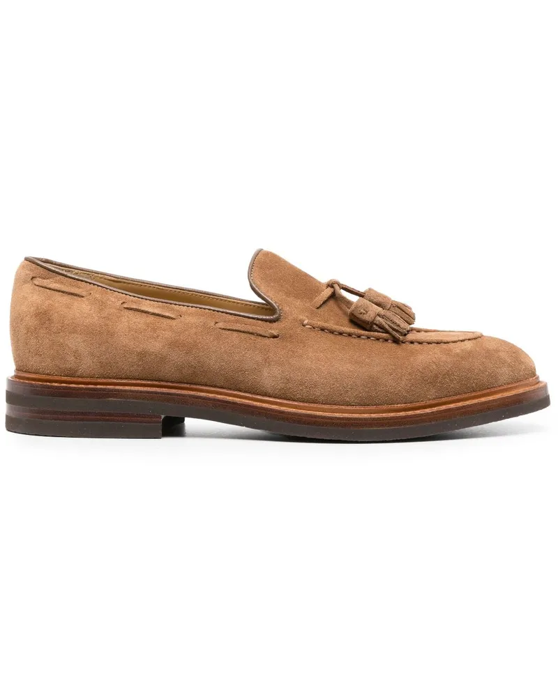 Brunello Cucinelli Loafer aus Wildleder mit Quasten - Braun Braun