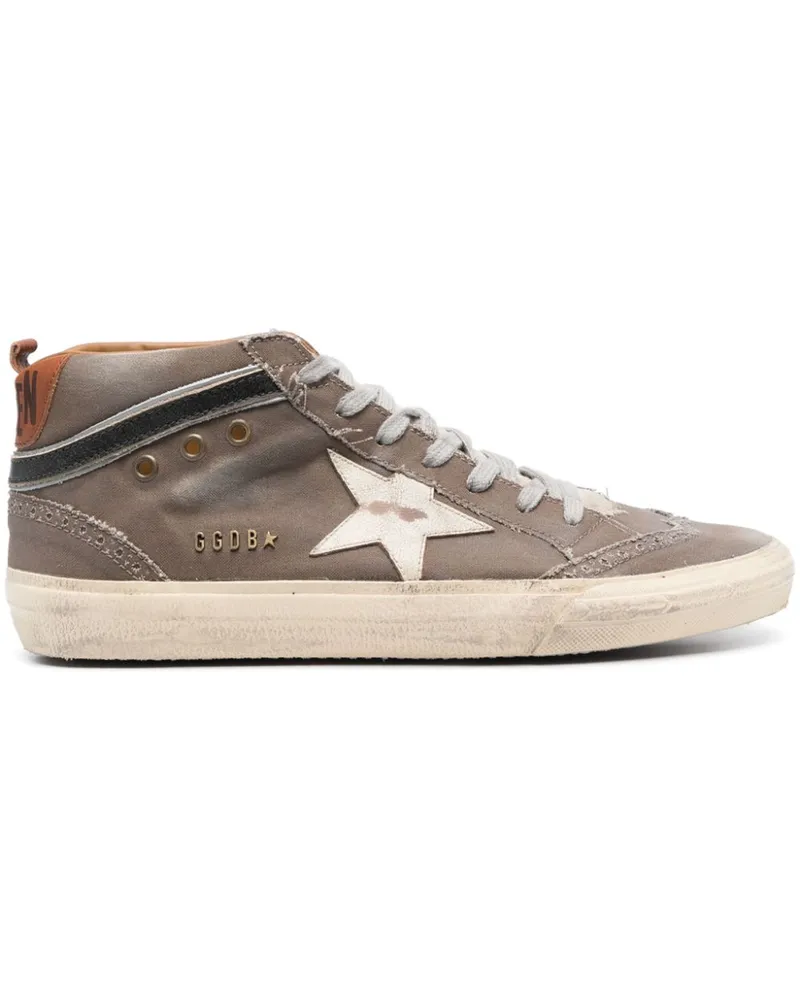 Golden Goose Mid Star Sneakers im Used-Look - Braun Braun