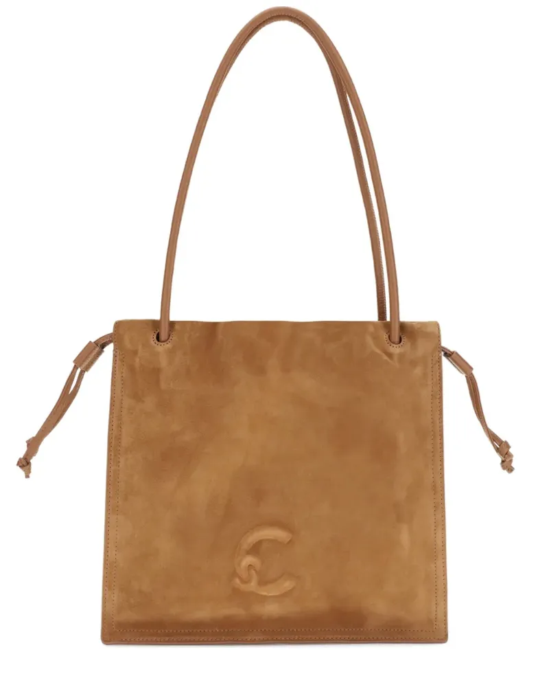 Coccinelle Schultertasche mit Logo-Prägung - Braun Braun