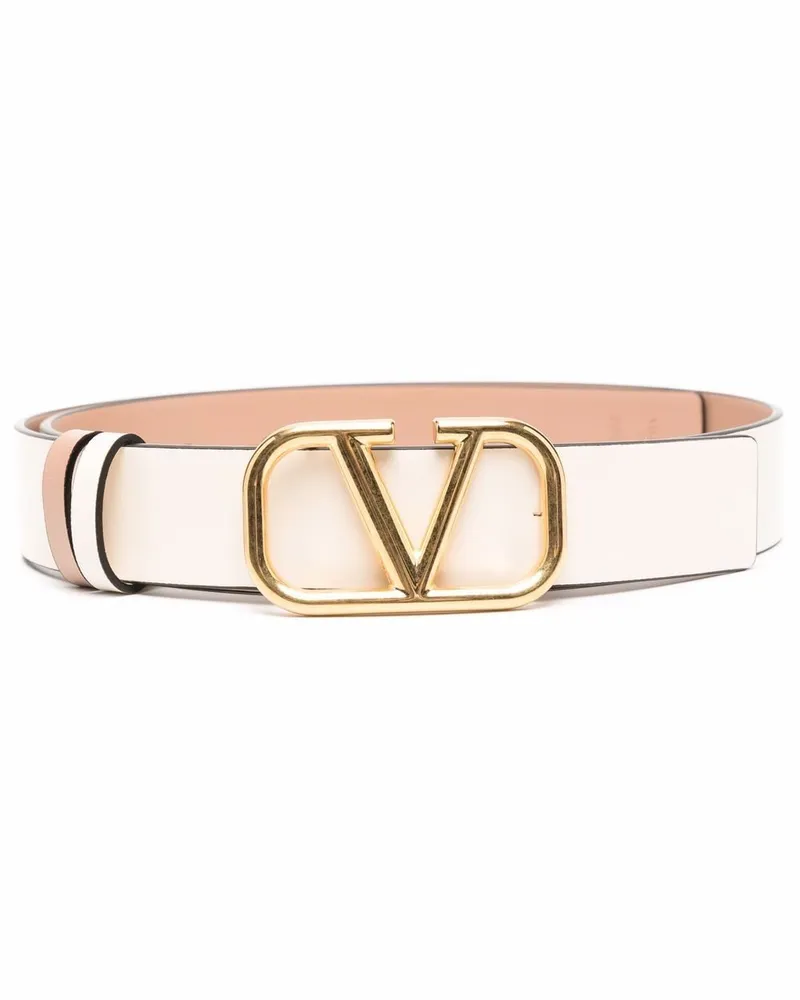 Valentino Garavani Wendbarer  VLOGO Signature Gürtel - Weiß Weiß