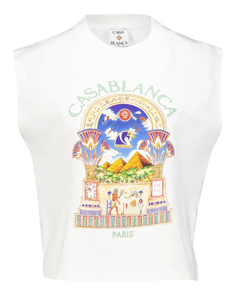 Casablanca Paris graphic-print tank top - Weiß Weiß