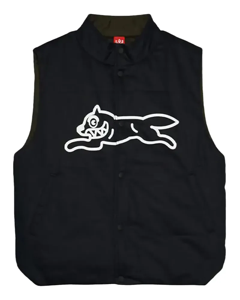 ICECREAM fox-print reversible vest - Schwarz Schwarz