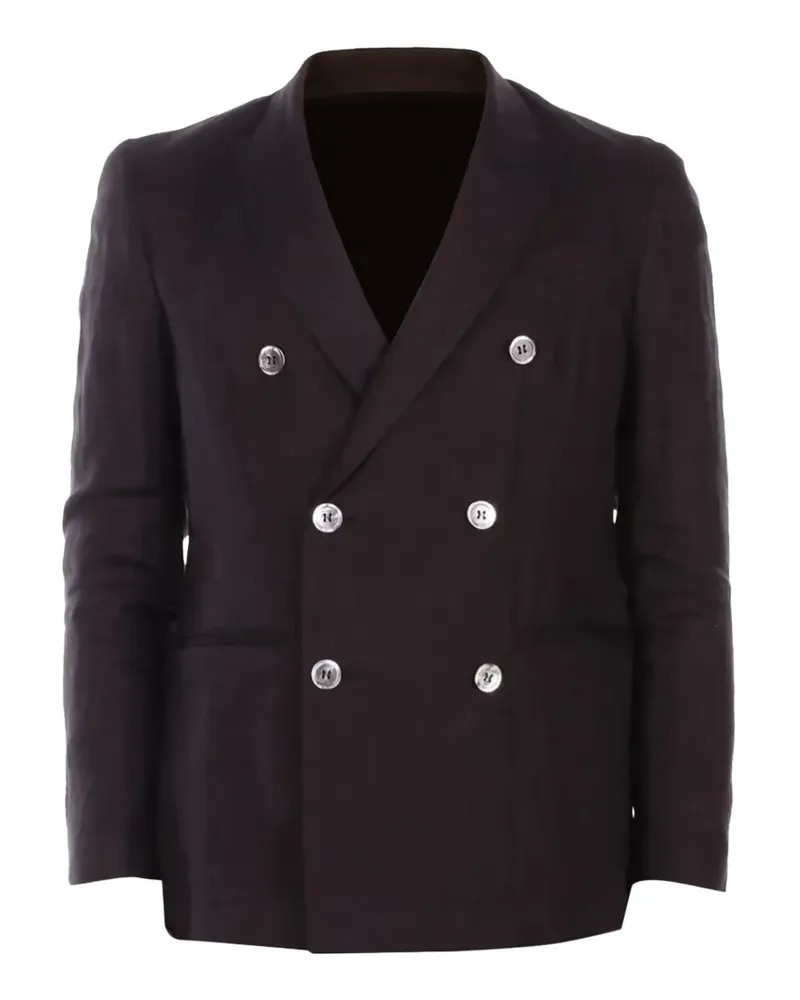 Alpha Studio double-breasted blazer - Schwarz Schwarz
