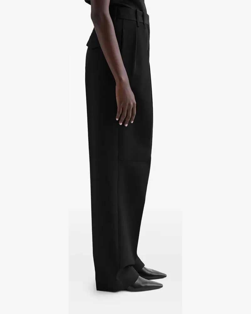 Jil Sander Bundfaltenhose mit Gürtel - Schwarz Schwarz