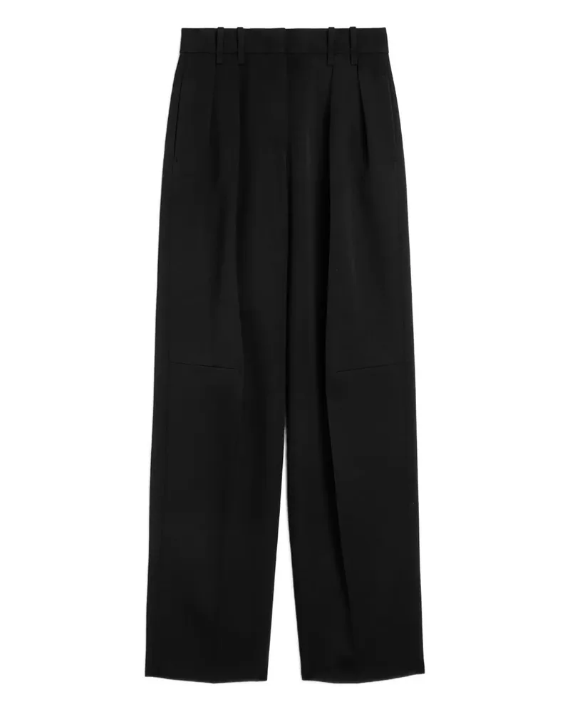 Jil Sander Bundfaltenhose mit Gürtel - Schwarz Schwarz