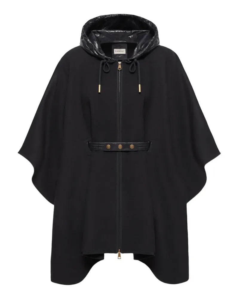 Moncler Cape mit Kapuze - Schwarz Schwarz