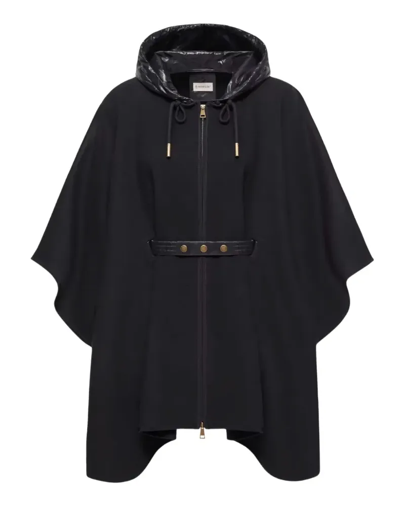 Moncler Cape mit Kapuze - Schwarz Schwarz