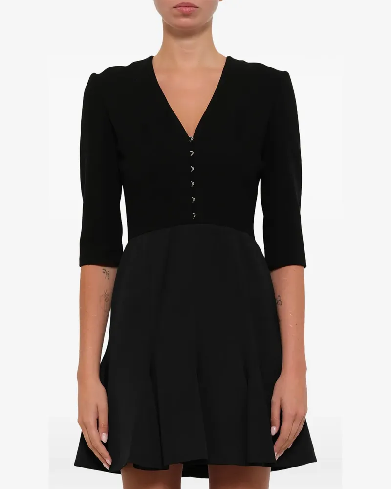 Alexander McQueen godet-panel flared dress - Schwarz Schwarz