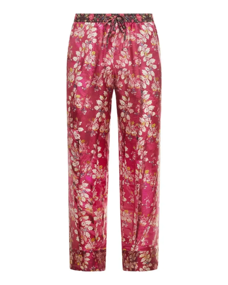 Pierre-Louis Mascia Gerade Hose mit Blumenmuster - Rosa Rosa