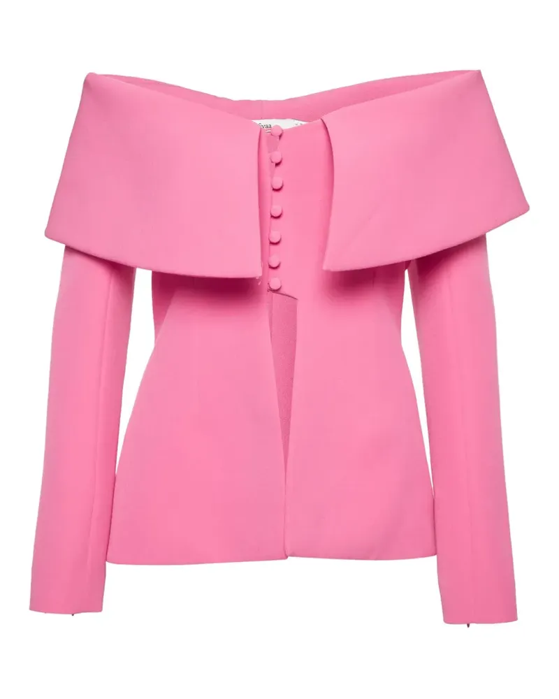 Safiyaa off-the-shoulder fitted jacket - Rosa Rosa