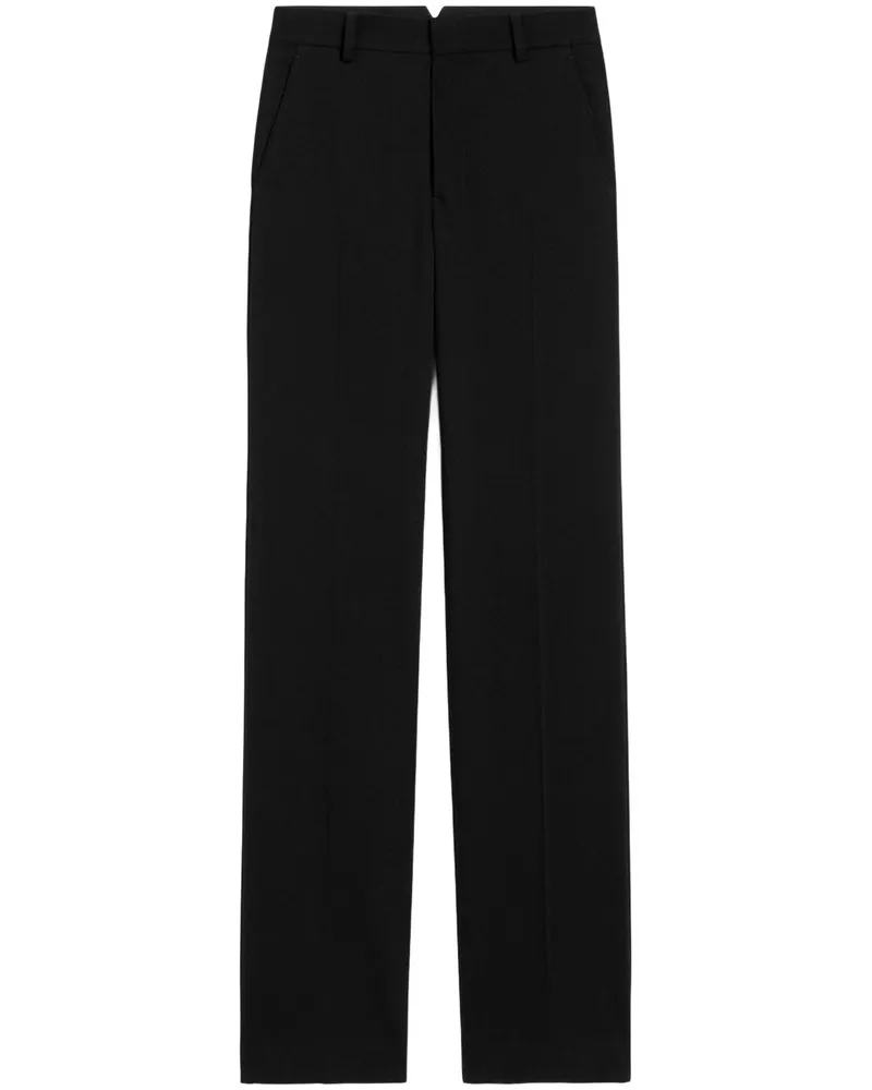 AMI Paris Gerade Contrasted Hose - Schwarz Schwarz