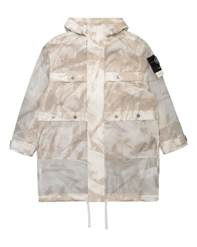 Stone Island Langer Parka - Nude Nude