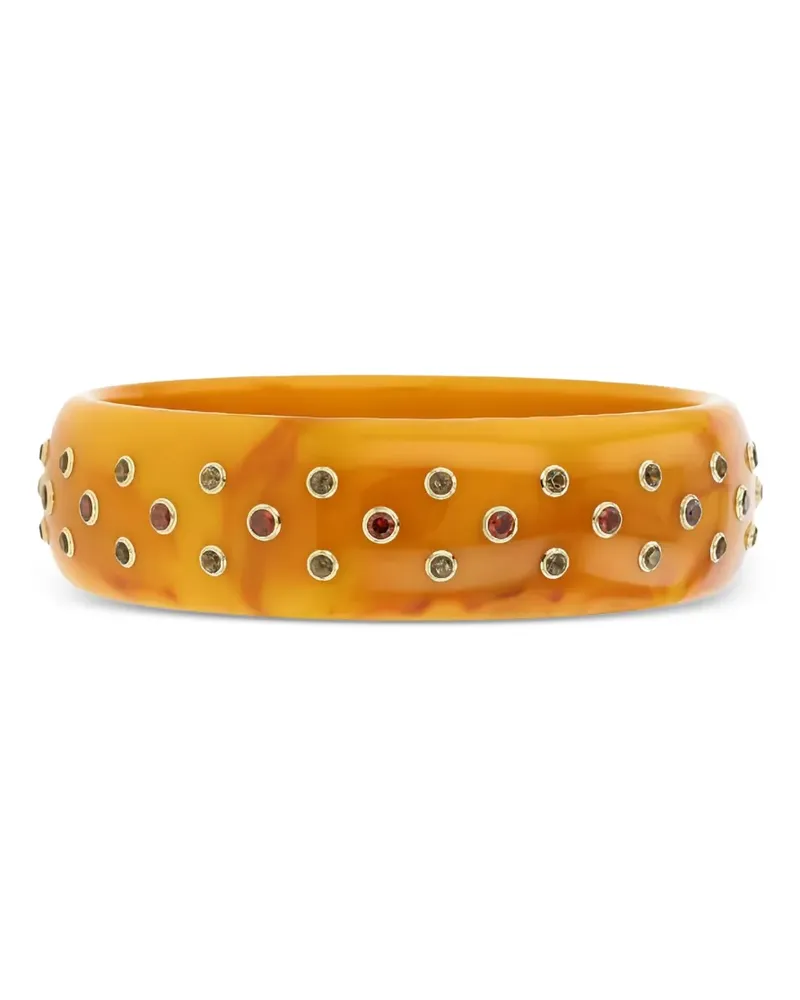 Mark Davis 18kt Gelbgoldarmreif mit Quarz und Granat Gold