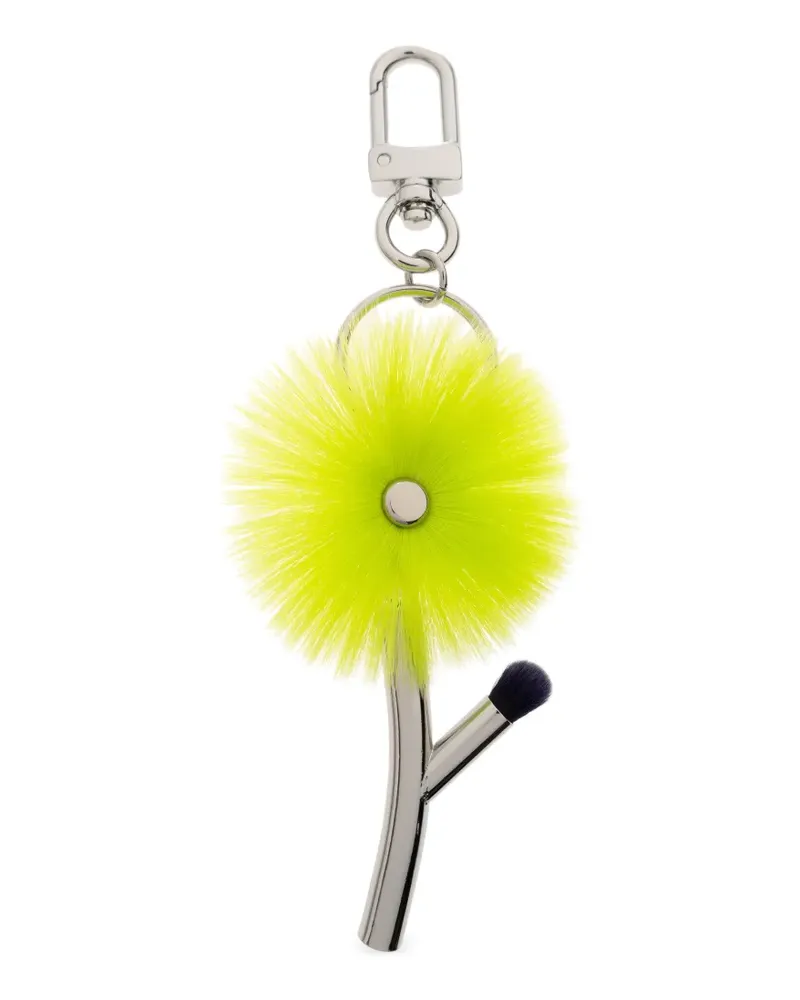 Issey Miyake flower-charm keyring - Silber Silber